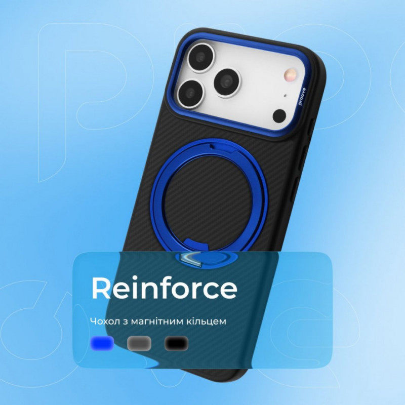 Чехол Proove Reinforce Case with Magnetic Ring для iPhone 14 Blue (PCREIP140012)