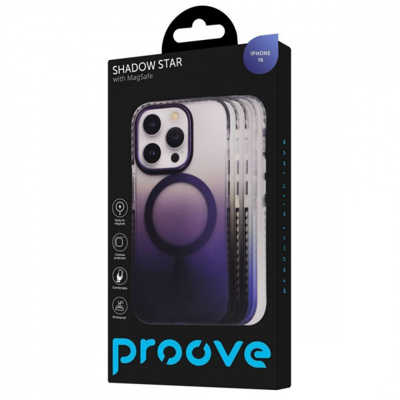 Чохол Proove Shadow Star Case with Magnetic Ring для iPhone 16 Black (PCSSIP160002)