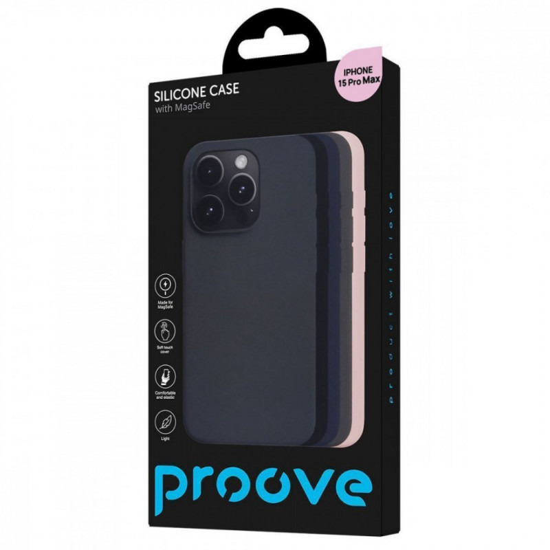 Чохол Proove Silicone Case with Magnetic Ring для iPhone 15 Pro Max Cypress (PCSMIP15PM23)