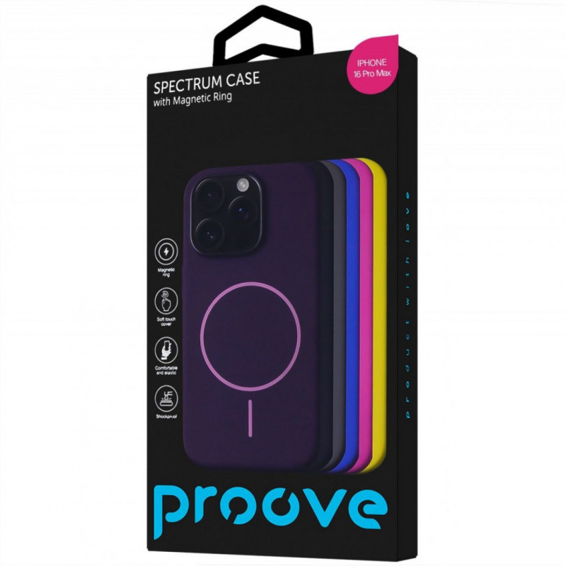 Чохол Proove Spectrum Case with Magnetic Ring для iPhone 16 Pro Max Choco Mousse (PCSPIP16PM54)