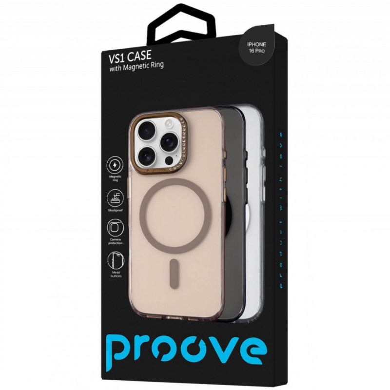 Чохол Proove VS1 Case with Magnetic Ring для iPhone 16 Pro Gold (PCVSIP16P030)