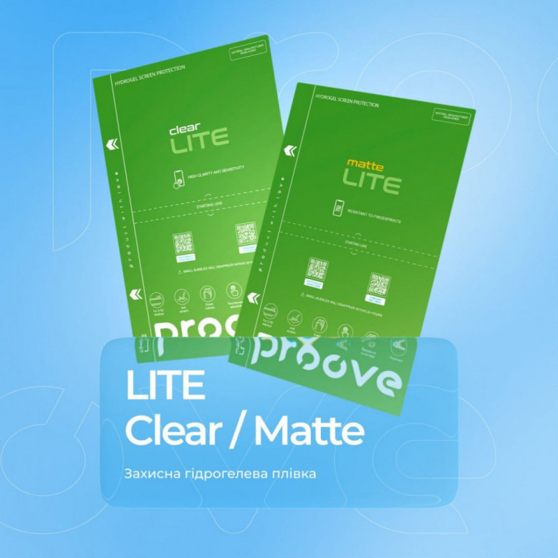 Защитная гидрогелевая плёнка Proove Hydrogel Screen Protection LITE Matte (GGLT21400150)