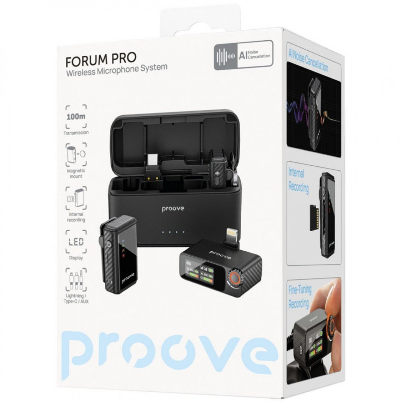 Беспроводной петличный микрофон Proove Forum Pro Black (PFWM00000201)