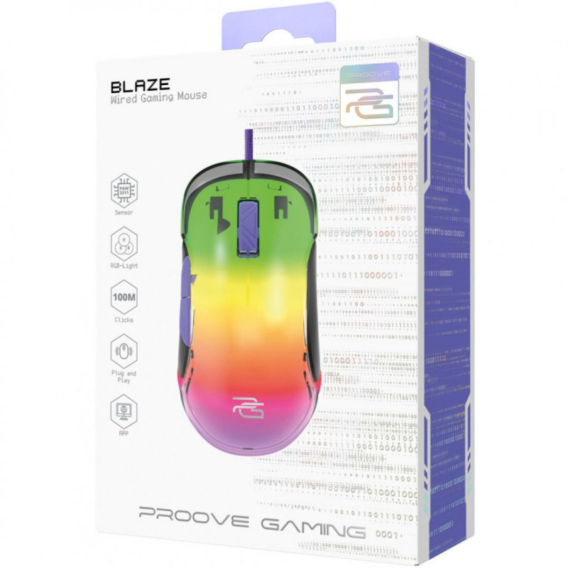 Проводная игровая мышь Proove Gaming Blaze Black/Purple (GMBL00102001)