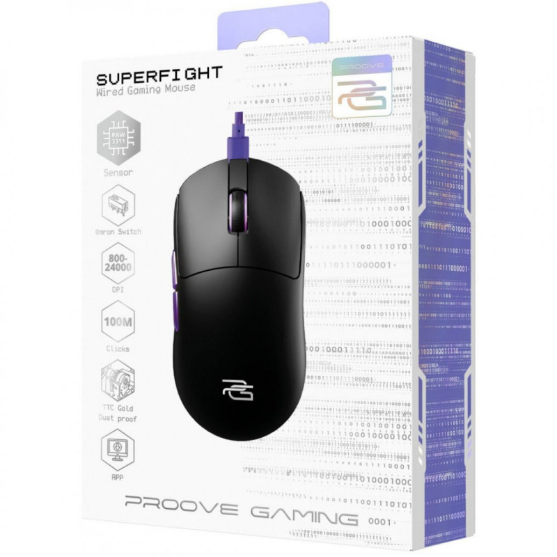 Проводная игровая мышь Proove Gaming Superfight Wired White/Purple (GMSW00102002)