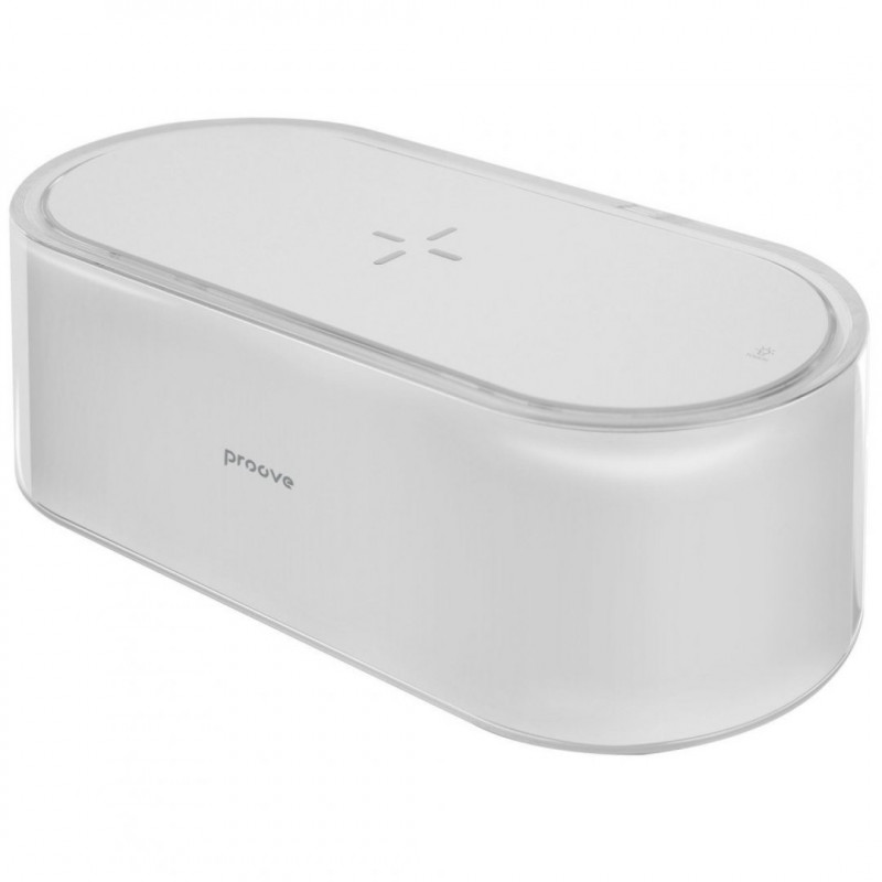 Нічник з бездротовою зарядкою Proove Multicolor Glow 1200mAh White (PLGM00102002)
