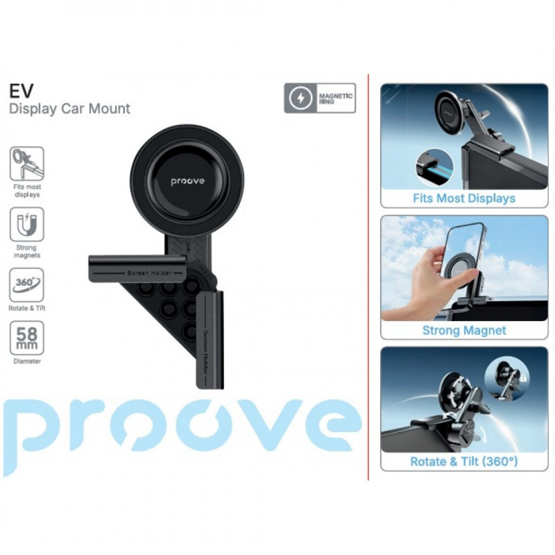 Автомобільний тримач Proove EV Display Car Mount Black (CHEV00000001)