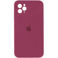 Силиконовая накладка Silicone Case Square iPhone 11 Maroon