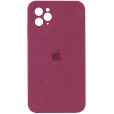 Силиконовая накладка Silicone Case Square iPhone 11 Maroon