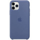 Силиконовая накладка Silicone Case 1:1 для iPhone 11 Pro Max Linen Blue