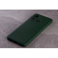 Силиконовая накладка Soft Silicone Case для Xiaomi Redmi 12C Dark Green