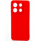 Силиконовая накладка Soft Silicone Case для Xiaomi Redmi Note 13 Pro 5G/Poco X6 5G Red