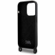 Чохол Karl Lagerfeld Crossbody Silicone Choupette для iPhone 15 Pro Black (KLHCP15LSCBSCNK)