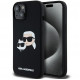 Чехол Karl Lagerfeld Silicone Karl & Choupette Head для iPhone 15 Pro Max Black with MagSafe (KLHMP15XSKCHPPLK)