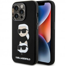 Чехол Karl Lagerfeld Silicone Karl & Choupette Head для iPhone 15 Pro Max Black (KLHCP15XSDHKCNK)
