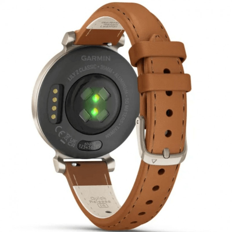 Смарт-часы Garmin Lily 2 Classic Cream Gold with Tan Leather Band (010-02839-02/60)