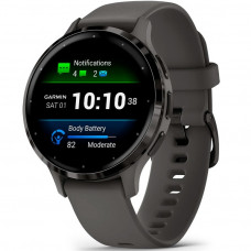 Смарт-часы Garmin Venu 3S Slate Stainless Steel Bezel with Pebble Gray Case and Silicone Band (010-02785-00/50)