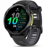 Смарт-годинник Garmin Forerunner 970 Carbon Gray DLC Titanium Bezel with Black Case and Black/Transparent White Band (010-02969-00/10/60)