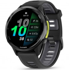 Смарт-часы Garmin Forerunner 970 Carbon Gray DLC Titanium Bezel with Black Case and Black/Transparent White Band (010-02969-00/10/60)