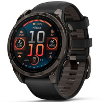 Смарт-годинник Garmin Fenix 8 47mm AMOLED Sapphire Carbon Gray DLC Titanium Bezel with Black Silicone Band (010-02904-20/21/29)