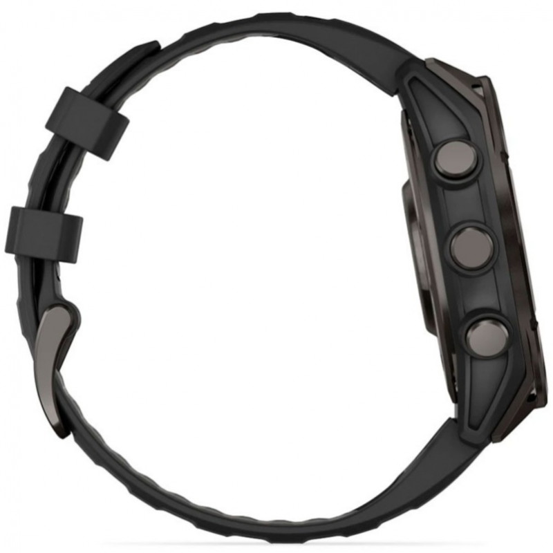 Смарт-часы Garmin Fenix 8 47mm AMOLED Sapphire Carbon Gray DLC Titanium Bezel with Black Silicone Band (010-02904-20/21/29)