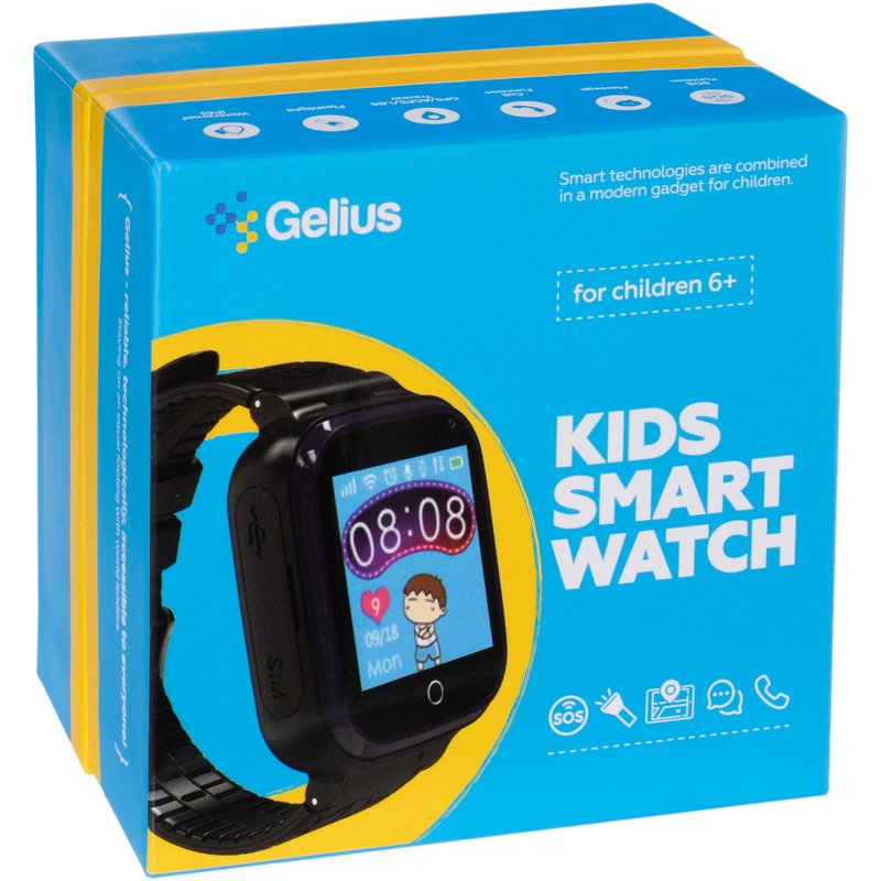 Дитячий смарт-годинник Gelius GP-PK007 (GPS/4G) Ocean Black
