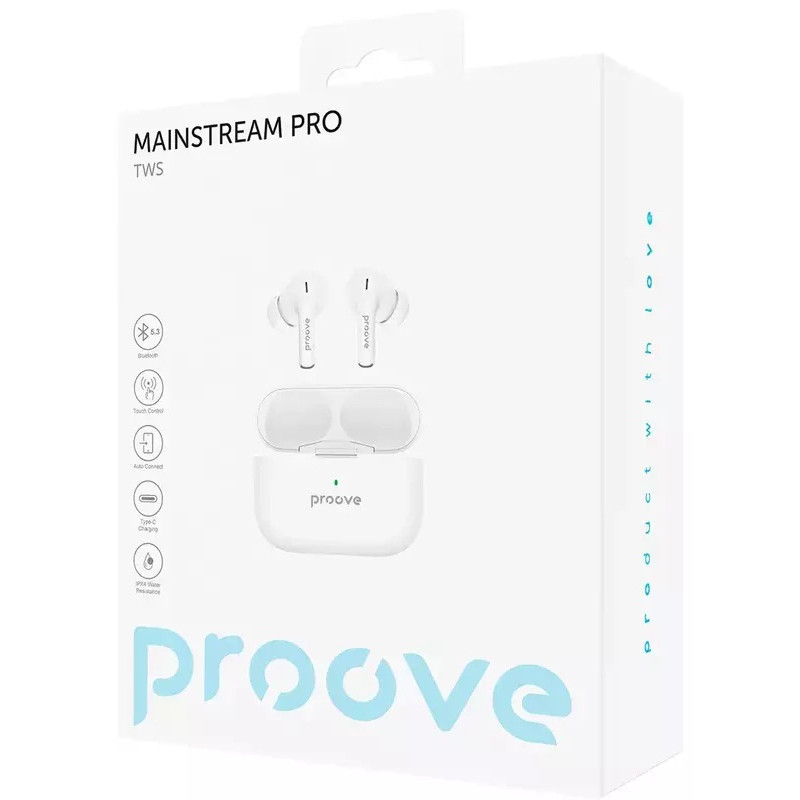 TWS наушники Proove Mainstream Pro TWS App White (TWMSP001AP02)