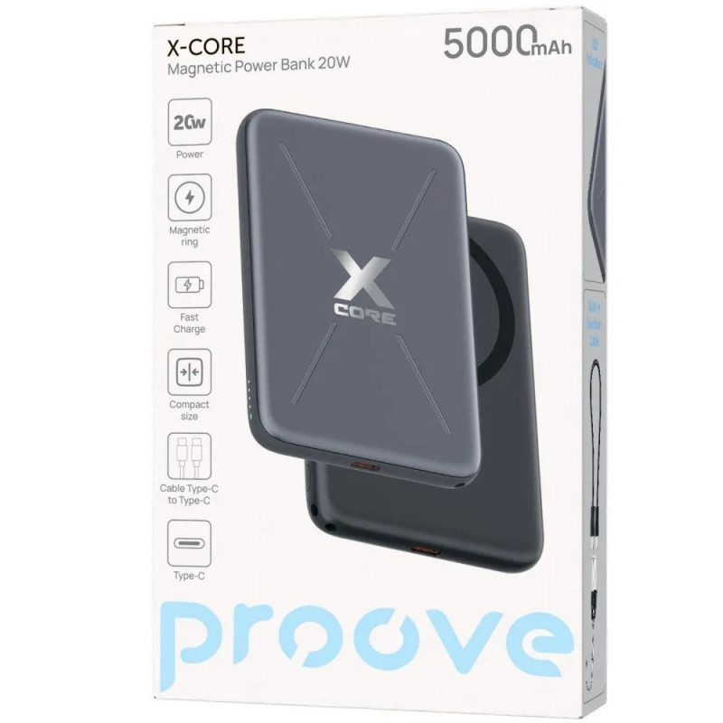 Мобильный Power Bank Proove X-Core 20W 5000mAh Gray (PNXC20010003)