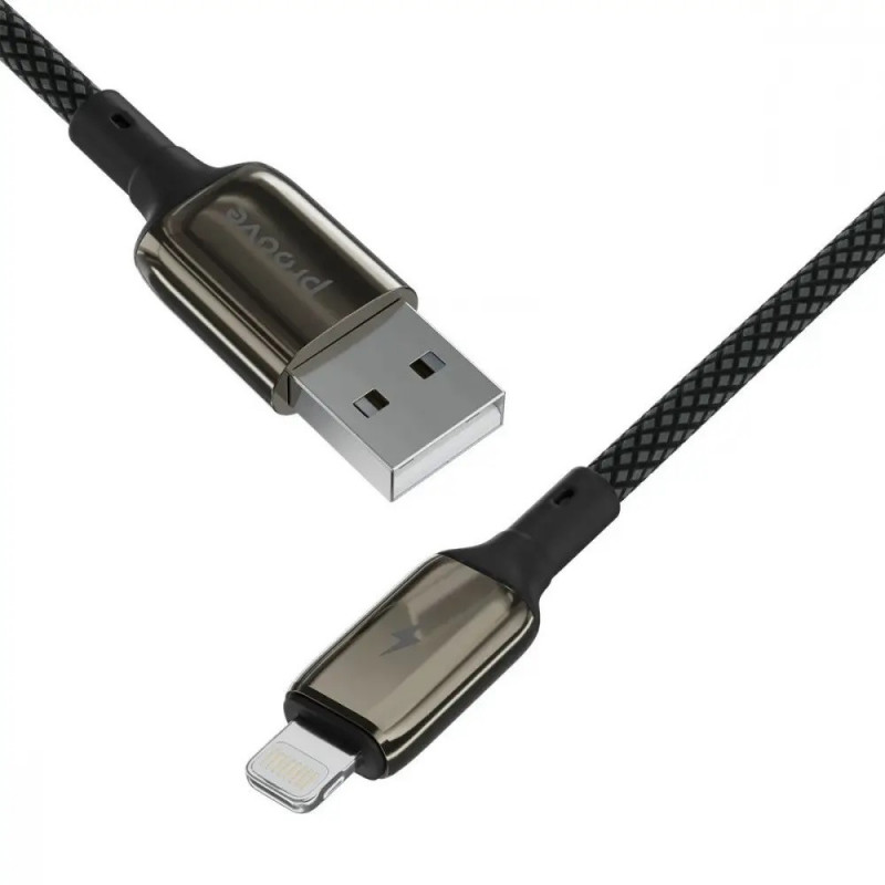 Кабель Proove Dense Metal Lightning 2.4A (1m) Black (CCDM20001101)