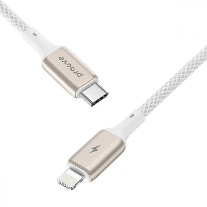 Кабель Proove Dense Metal Type-C to Lightning 27W (2m) White (CCDM27002122)