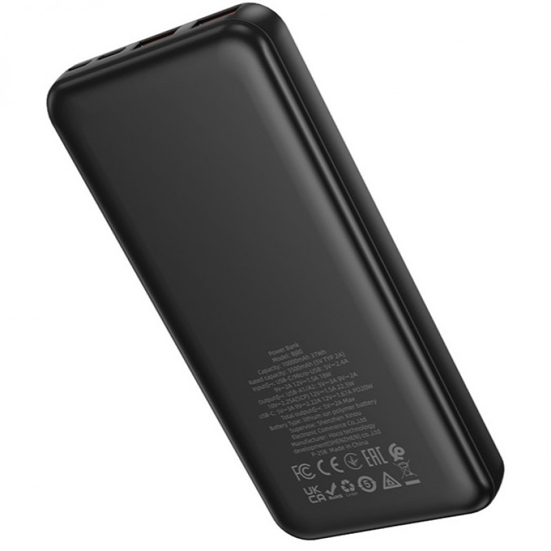 Зовнішній Power Bank Borofone BJ80 Clever PD20W+22.5W 10000mAh Black