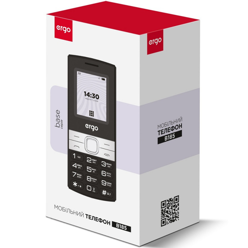 Мобільний телефон Ergo B185 Dual Sim Black