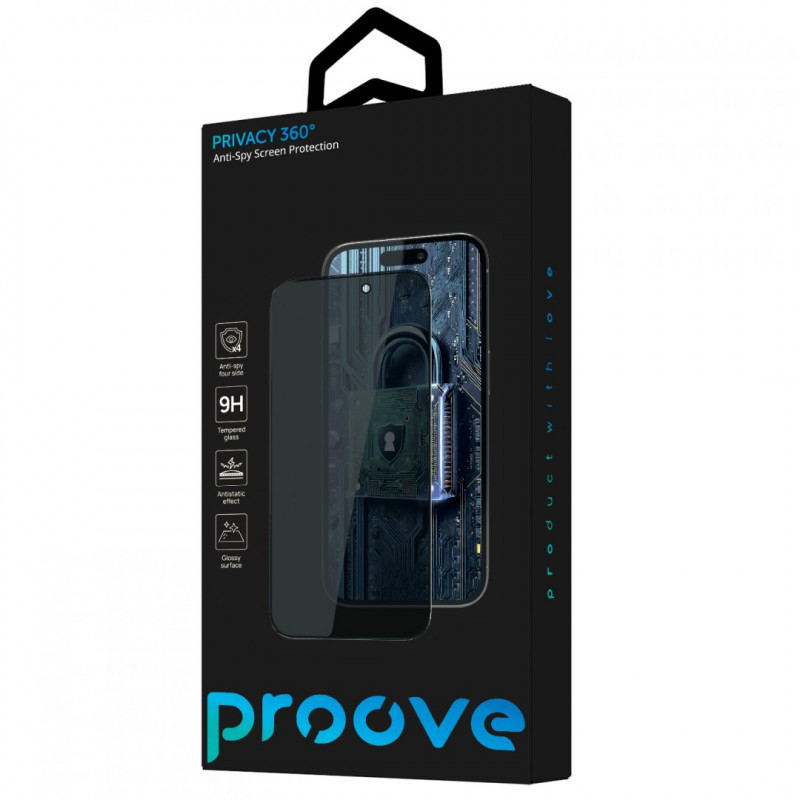 Захисне скло Proove Privacy 360 для iPhone 18 Pro (PGP360I18P01)