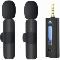Петличний мікрофон бездротовий подвійний K35 3.5mm