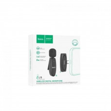 Петличний мікрофон бездротовий Hoco L15 Dual-mic Lightning/Type-C