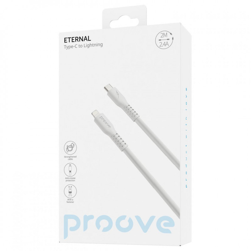 Кабель Proove Eternal Type-C to Lightning 27W (2m) White (CCET27002122)