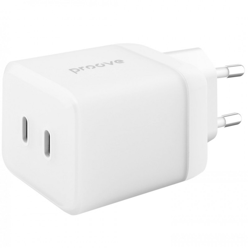 Сетевое зарядное устройство Proove Pure GaN Max 67W 2 Type-C White (WCPU67022202)