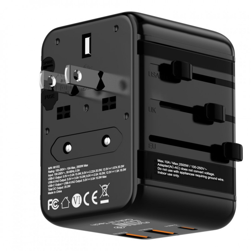 Універсальний адаптер Proove Trip 20W Black (TATL20310001)