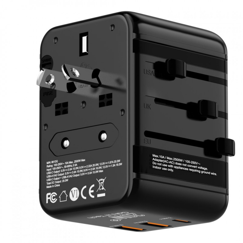 Універсальний адаптер Proove Trip 20W Black (TATL20310001)