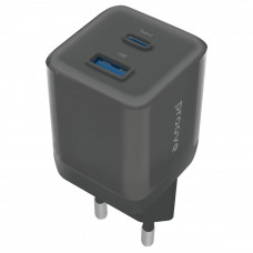 Мережевий зарядний пристрій Proove Pure GaN Plus 30W (Type-C + USB) Black (WCPU30111201)