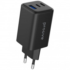 Мережевий зарядний пристрій Proove Pocket GaN 65W (2Type-C + USB) Black (WCPG65121201)