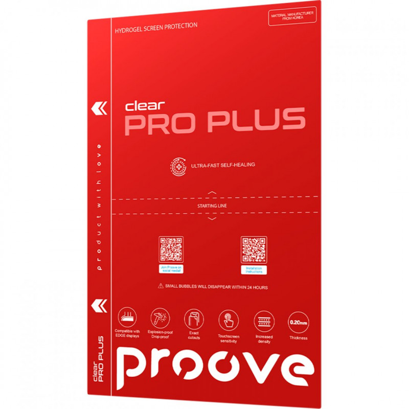 Захисна гідрогелева плівка Proove Hydrogel Pro Plus Clear (GGPP12001150)