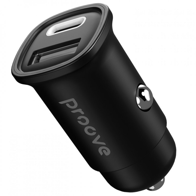 Автомобільний зарядний пристрій Proove Flash 30W Type-C+USB Black (CCFL30111201)