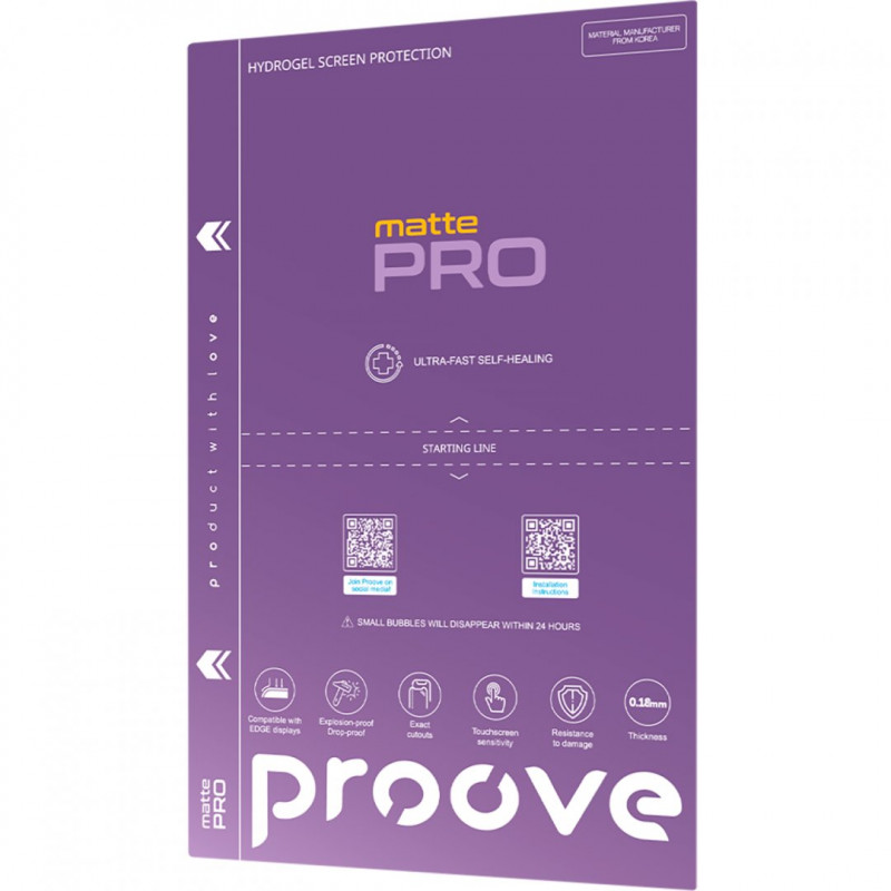 Захисна гідрогелева плівка Proove Hydrogel Pro Matte (GGPR21801150)