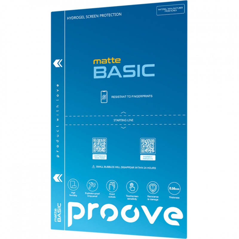 Захисна гідрогелева плівка Proove Hydrogel Basic Matte (GGBA21600150)