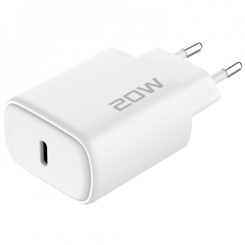 Мережевий зарядний пристрій Proove Silicone Power 2 20W (Type-C) + кабель Type-C to Lightning (1m) White (WCSP22010002)