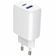 Мережевий зарядний пристрій Proove Silicone Power 2 30W (Type-C + USB) + кабель Type-C to Type-C (1m) White (WCSP23011002)