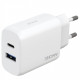 Мережевий зарядний пристрій Proove Silicone Power 2 30W (Type-C + USB) + кабель Type-C to Type-C (1m) White (WCSP23011002)