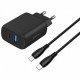 Мережевий зарядний пристрій Proove Silicone Power 2 30W (Type-C + USB) + кабель Type-C to Type-C (1m) Black (WCSP23011001)