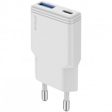 Мережевий зарядний пристрій Proove Slender 30W Type-C+USB White (WCSL30110002)